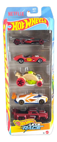 Hot Wheels Pacote C/ 05 Carrinhos Lets Race