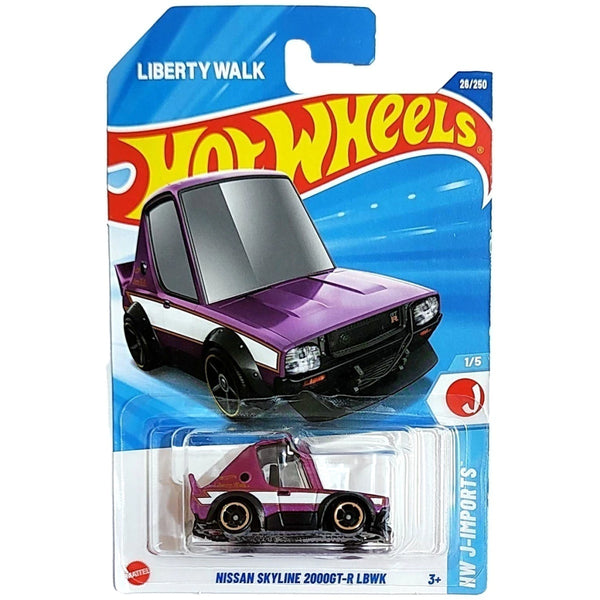 Hot Wheels Básico Mattel HW J-Imports Nissan Skyline 2000GT-R Liberty Walk Tooned (Lote A - 2025)