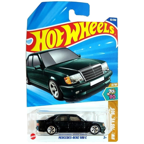 Hot Wheels Básico Mattel HW: '70s vs. '90s Mercedes-Benz 500 E (Lote C - 2025)