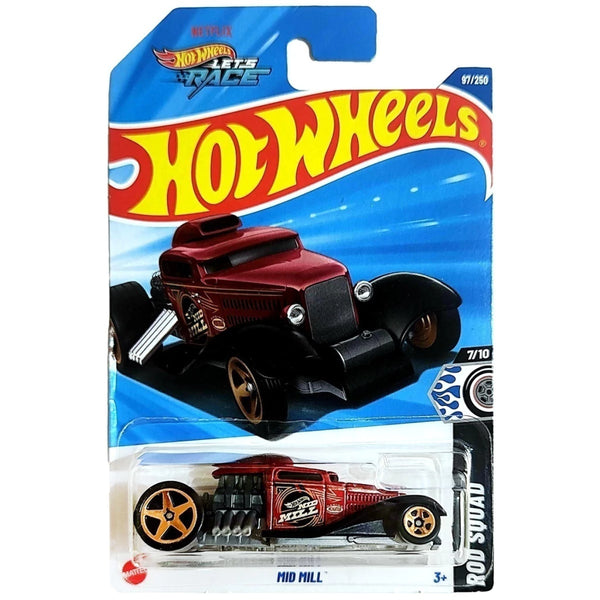 Hot Wheels Básico Mattel Rod Squad Netflix Let's Race Mid Mill (Lote D - 2025)