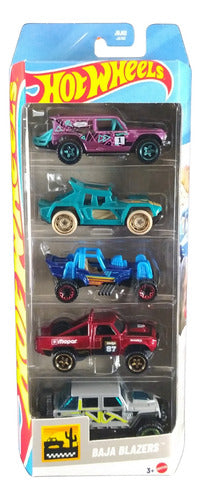 Hot Wheels Pacote C/ 05 Carrinhos Baja Blazers