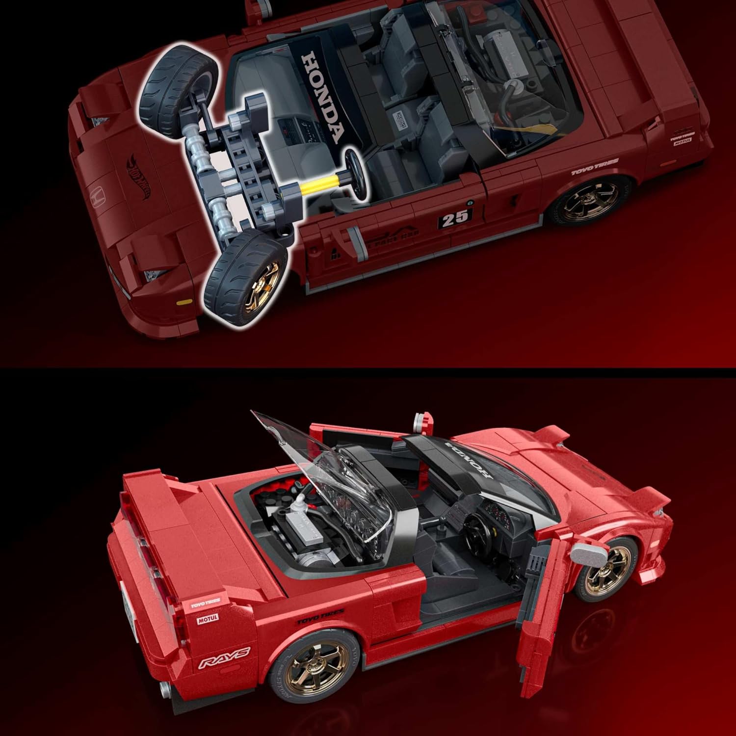 Hot Wheels Jogo de Construção Elite Acura NSX em escala 1:16