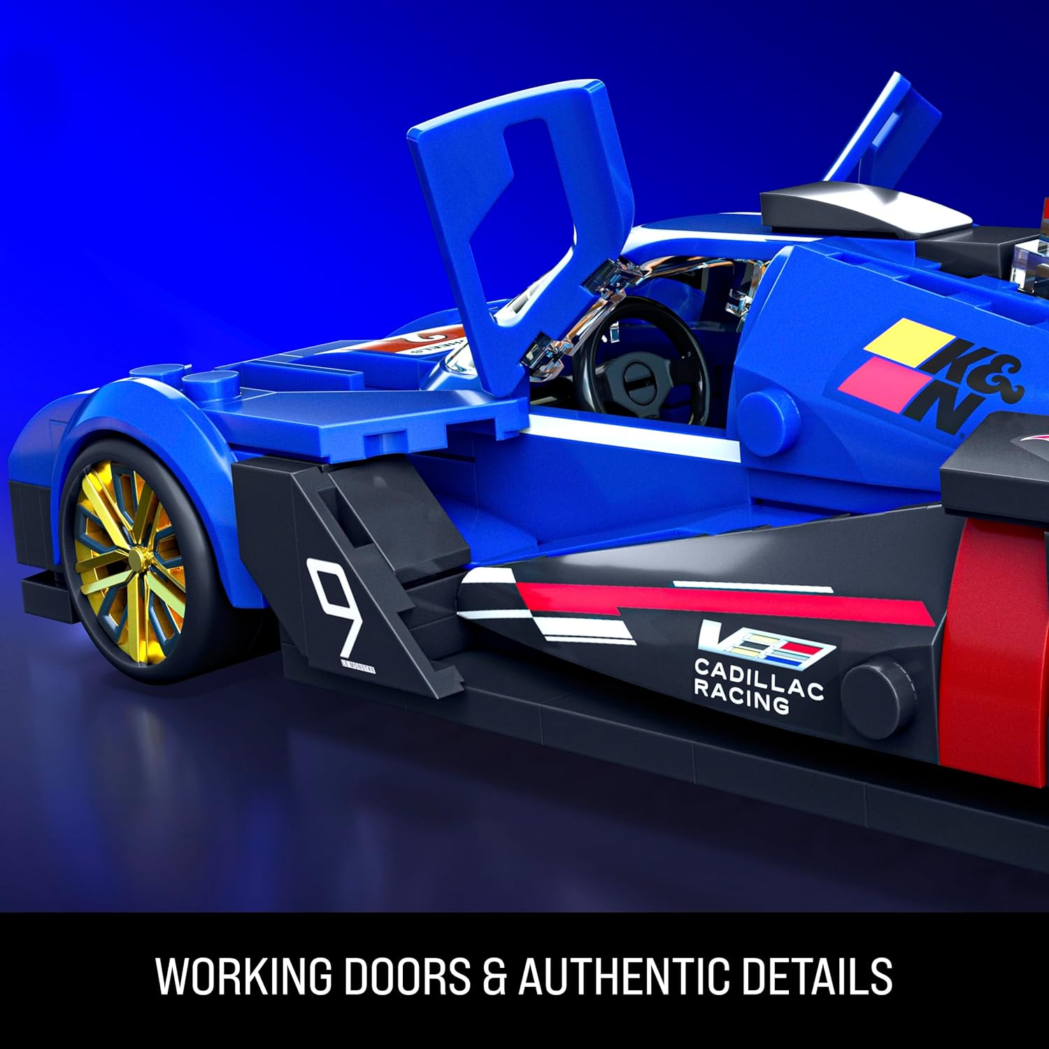 Hot Wheels Jogo de Construção Speed Cadillac Project GTP Hypercar em escala 1:32 com Placa de Coleção e 1 carrinho de metal Perfeito para colecionadores