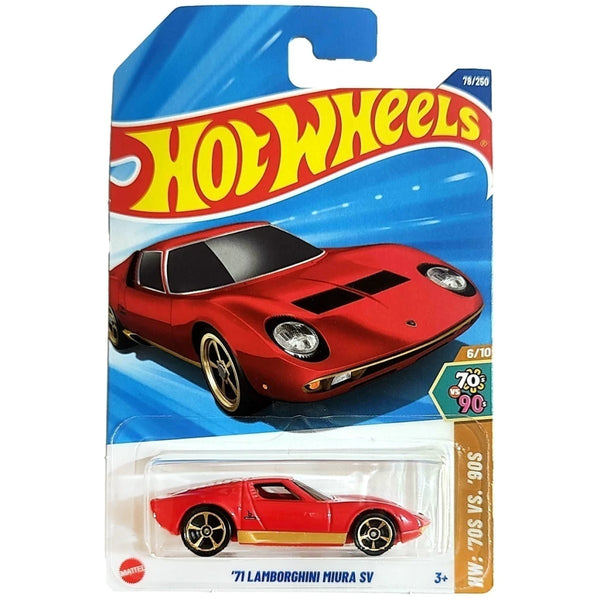 Hot Wheels Básico Mattel HW 70's Vs. 90's Lamborghini Miura SV '71 (Lote D - 2025)