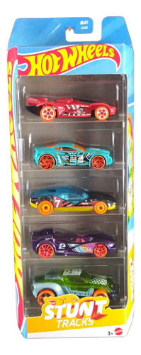 Hot Wheels Pacote C/ 05 Carrinhos Stunt Tracks