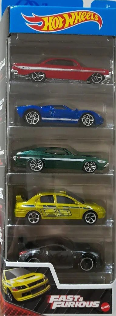 Hot Wheels Pack de 5 – Fast &amp; Furious (Velozes e Furiosos)