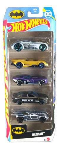 Hot Wheels Pacote C/ 05 Carrinhos Batman