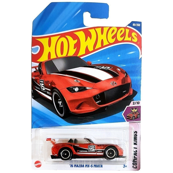 Hot Wheels Básico Mattel Compact Kings Mazda MX-5 Miata '15 (Lote D - 2025)