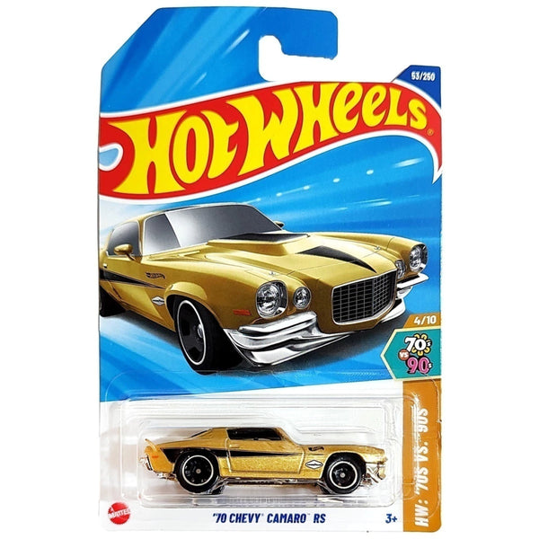 Hot Wheels Básico Mattel HW: '70s vs. '90s Chevy Camaro RS '70 (Lote C - 2025)