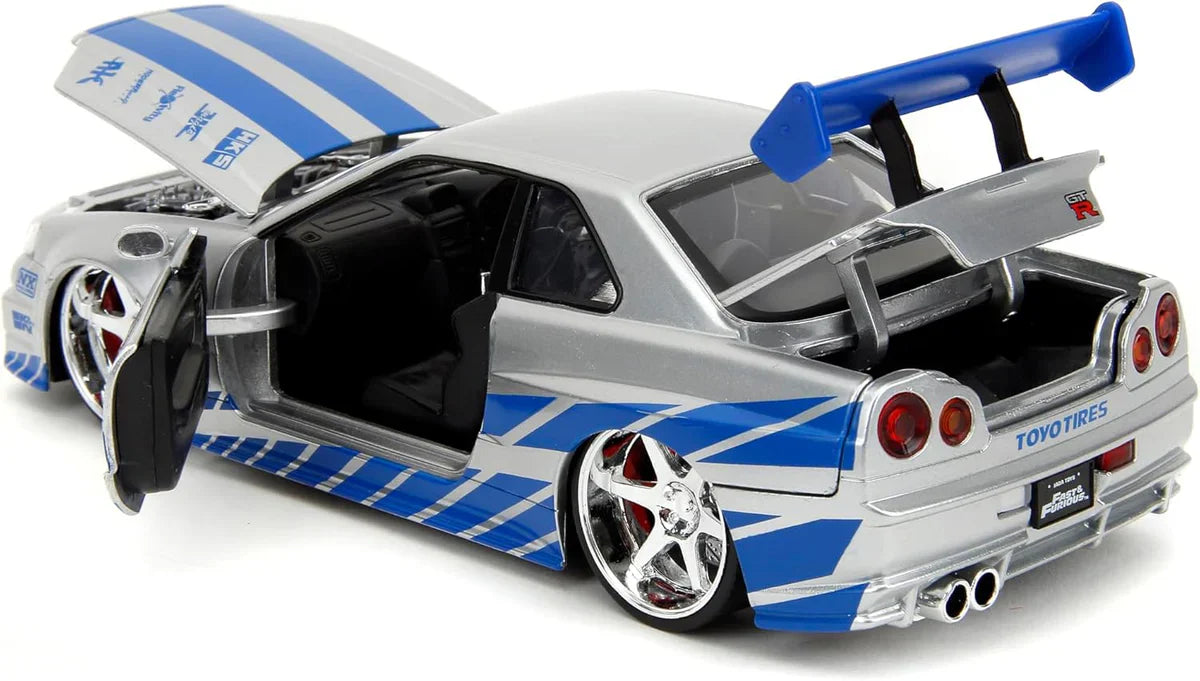 Coleção Velozes e Furiosos: Nissan Skyline GT-R (R34) - Escala 1:43