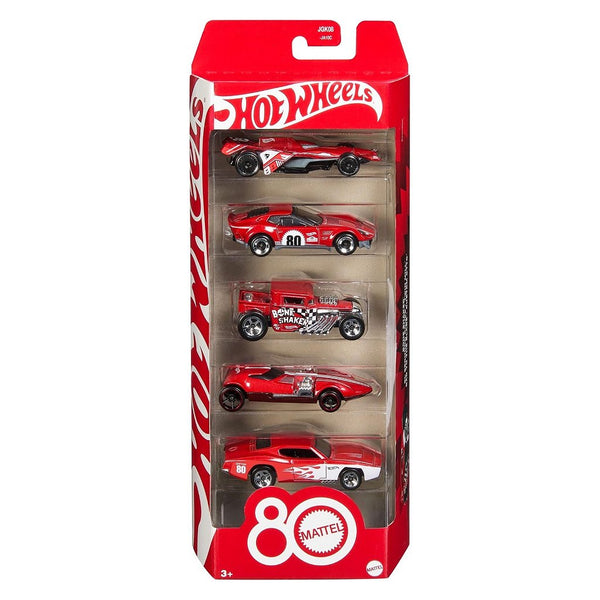 Hot Wheels Pacote c/ 05 Carrinhos Mattel 80 Anos