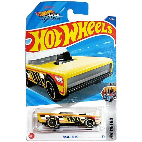 Hot Wheels Básico Mattel Hot Wheels Let's Race HW Metro Small Bloc Táxi (Lote A - 2025)