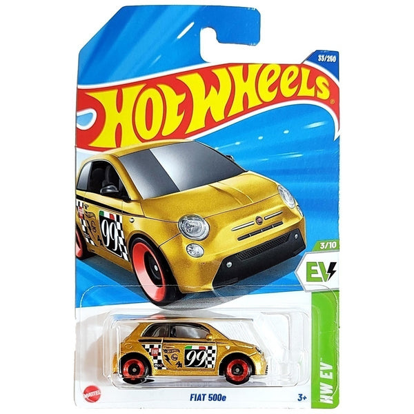 Hot Wheels Básico Mattel HW EV Fiat 500e (Lote B - 2025)